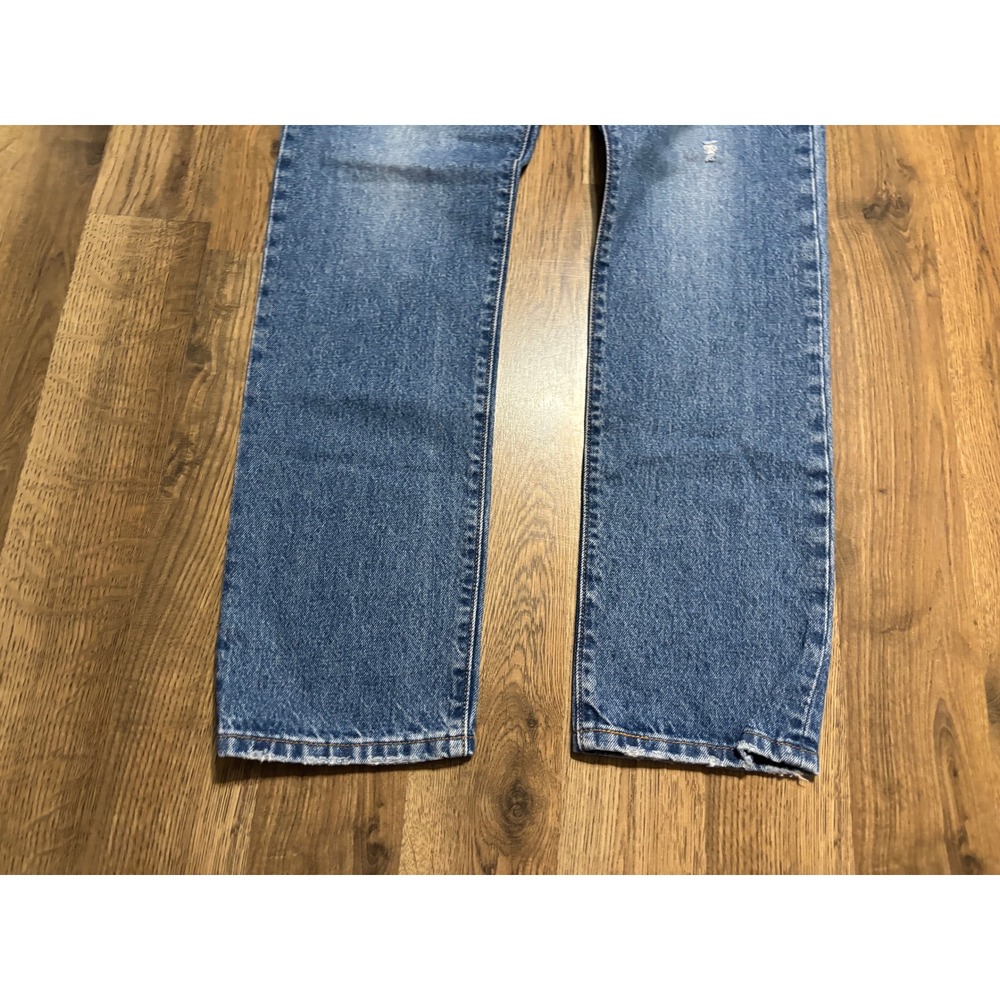 Levi's 501 Original Fit Jeans Women W28 L30 Blue Denim Distressed Good Used - Picture 4 of 13